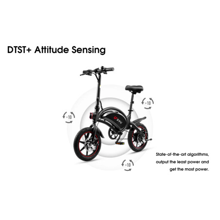 DYU D3F e-bike Elektrische vouwfiets