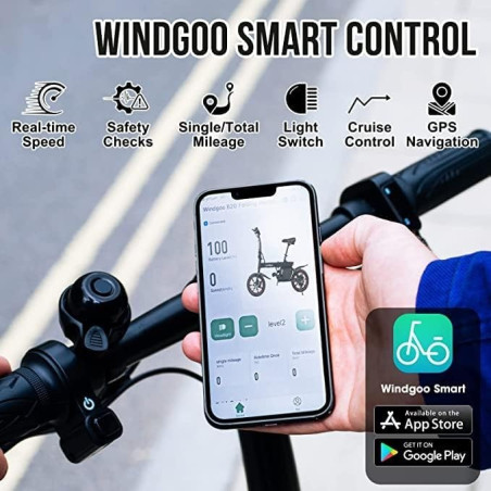 Windgoo B20 14 inch Folding E-Bike With Mobile APP