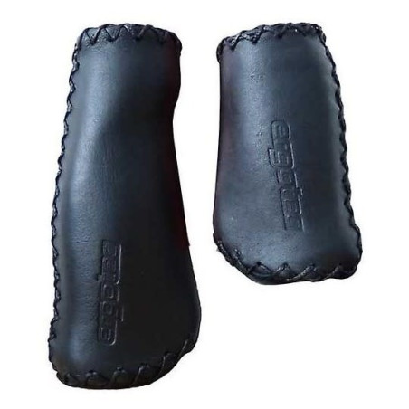 Ergotec Set Handvatten Rio Leder 135/92mm zwart (134.5mm)