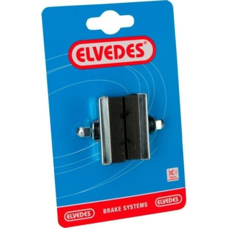 Elvedes Remblokken X-groove Knijprem 40 X 13 Mm Zw/zil 2 Stuks