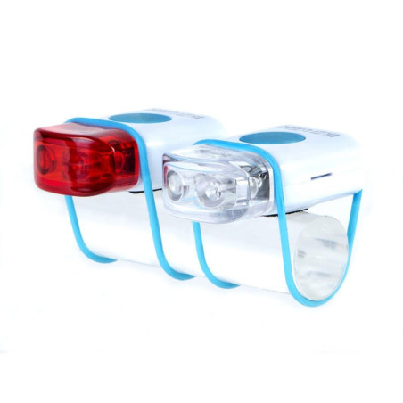 IKZI LICHT LED set voor+achter elastiek wit