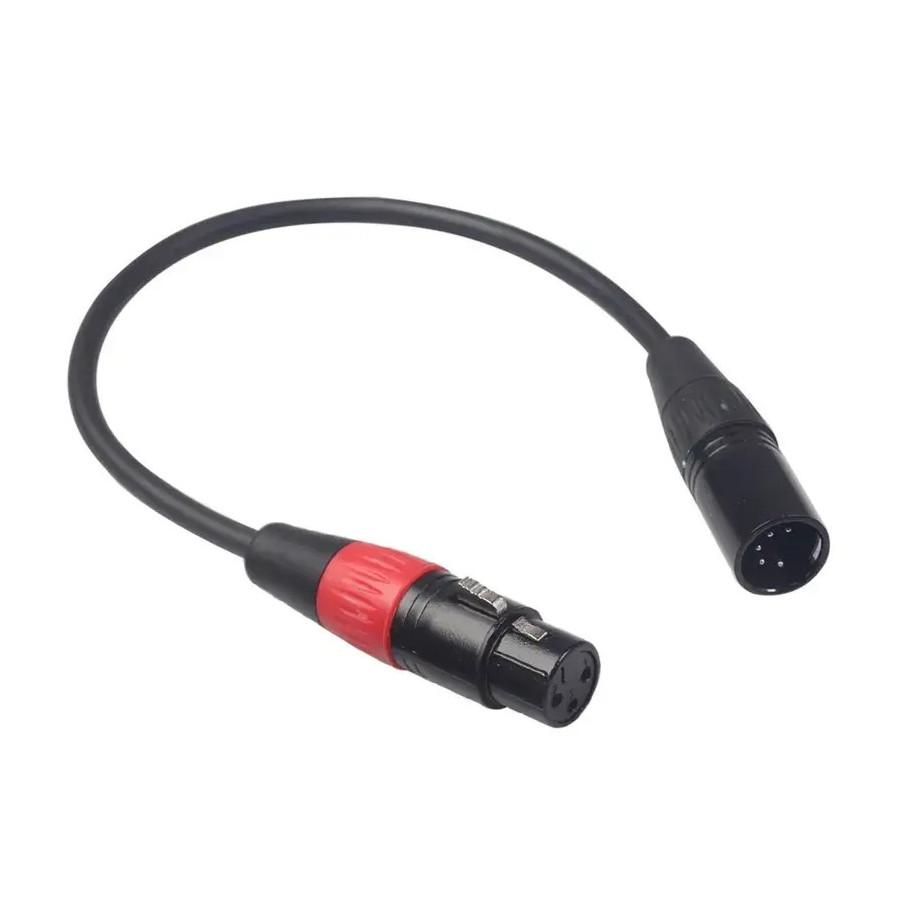 3Pin XLR Female to 5 Pin XLR Male Audio Cable 3Pin XLR Female to 5 Pin XLR Male Audio Cable