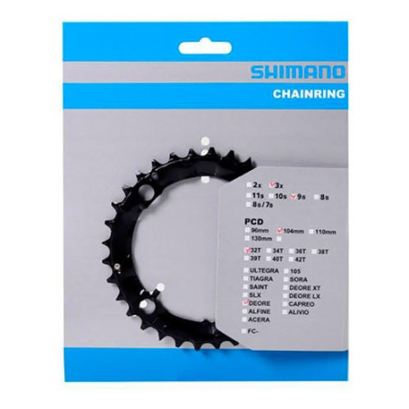 Shimano Chainring Deore Fc-m480 32t 9s 104mm Black