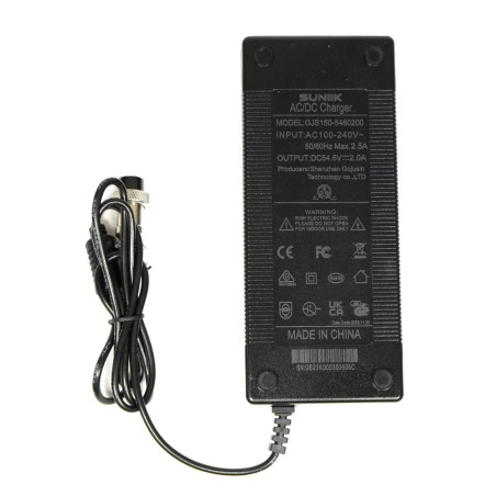 Charger Gx16 54.6v1.5-2a For (48v Electric Scooter) Zero 8-9/48v Vsett 8-9/48v M4 (Jsm16)
