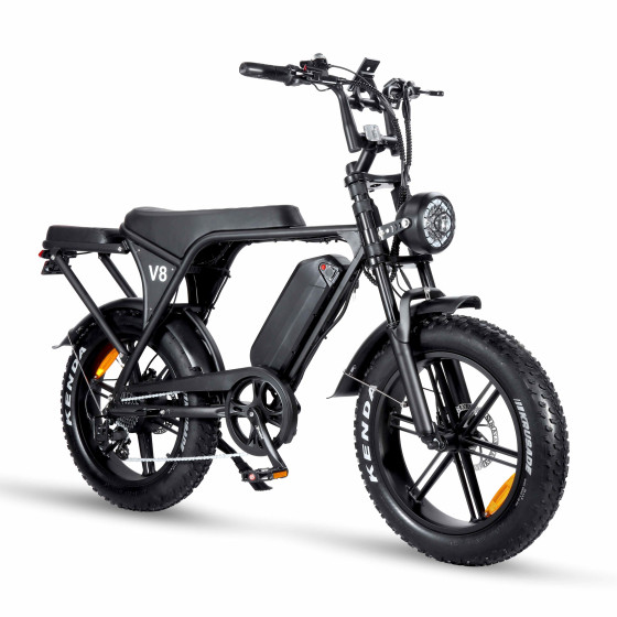 Ouxi V8.3 Fatbike Legal version E-bike without throttle 15 Ah Battery 250W motor - Black