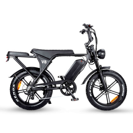 Ouxi V8.3 Fatbike Legal version E-bike without throttle 15 Ah Battery 250W motor - Black