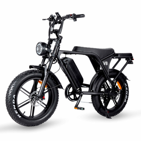 Ouxi V8.3 Fatbike Legal version E-bike without throttle 15 Ah Battery 250W motor - Black
