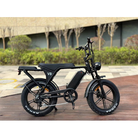 Ouxi V8.3 Fatbike Legal version E-bike without throttle 15 Ah Battery 250W motor - Black