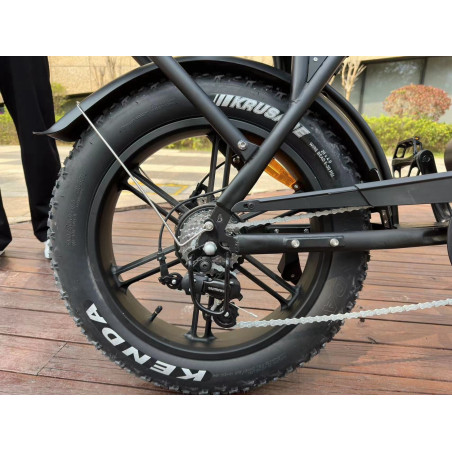 Ouxi V8.3 Fatbike Legal version E-bike without throttle 15 Ah Battery 250W motor - Black