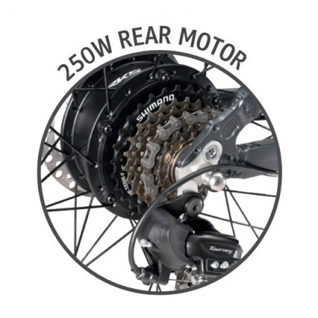 Ouxi V8.3 Fatbike Legal version E-bike without throttle 15 Ah Battery 250W motor - Black