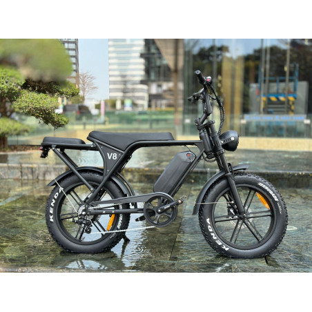 Ouxi V8.3 Fatbike Legal version E-bike without throttle 15 Ah Battery 250W motor - Black