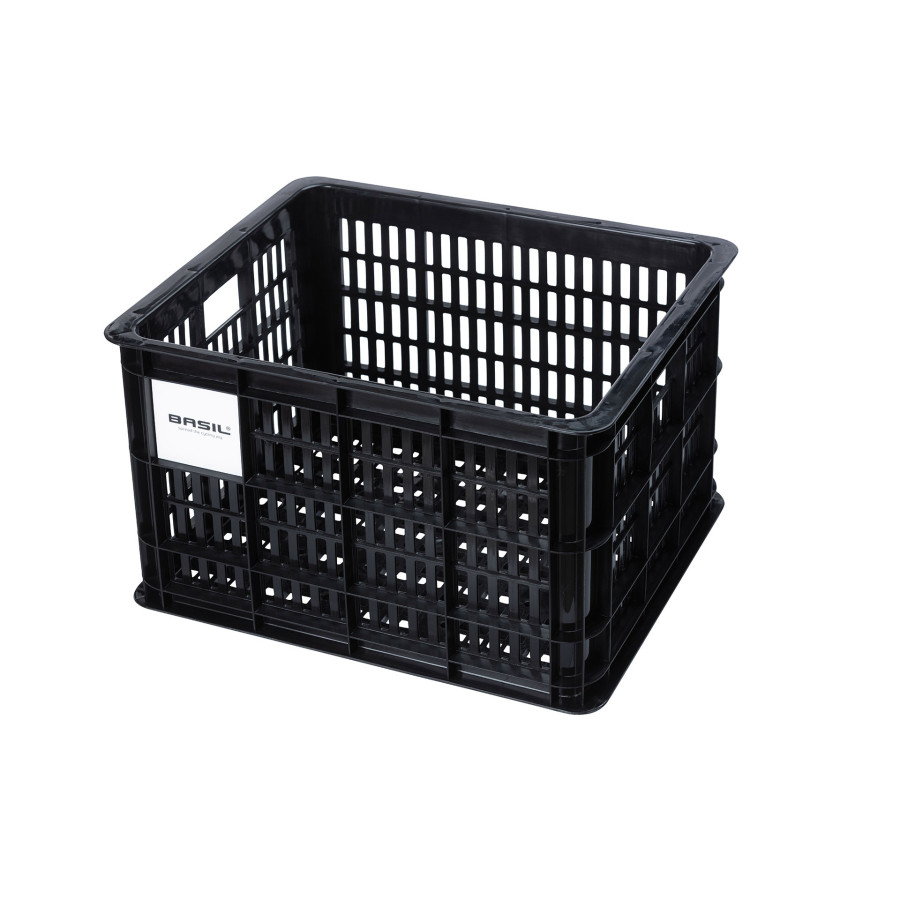 Basil fietskrat M gerecycled kunststof 29,5L zwart Basil fietskrat M gerecycled kunststof 29,5L zwart